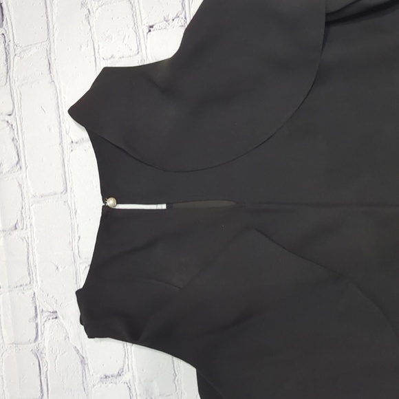Kate Spade Womens Dress Shift Black Ruffle Christmas Holiday NYE Party Medium - Picture 8 of 10